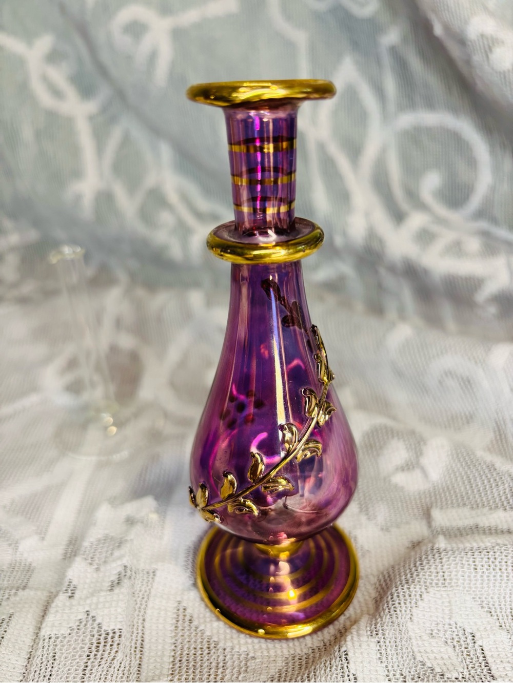 Egyptian Crystal Flowers & Vase - Picture 6 of 7